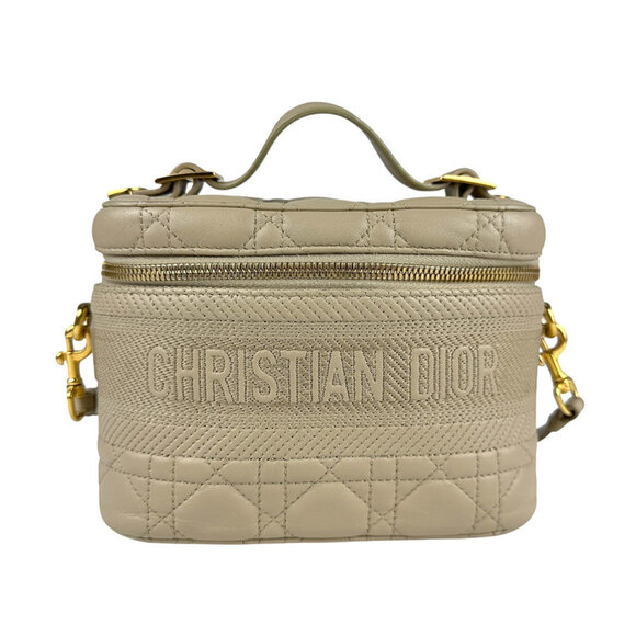 CHRISTIAN DIOR Cream Leather Shoulder Bag - Picture 1 of 5